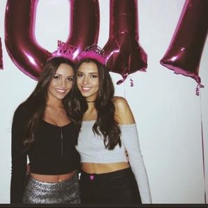 Strapless grey crop top